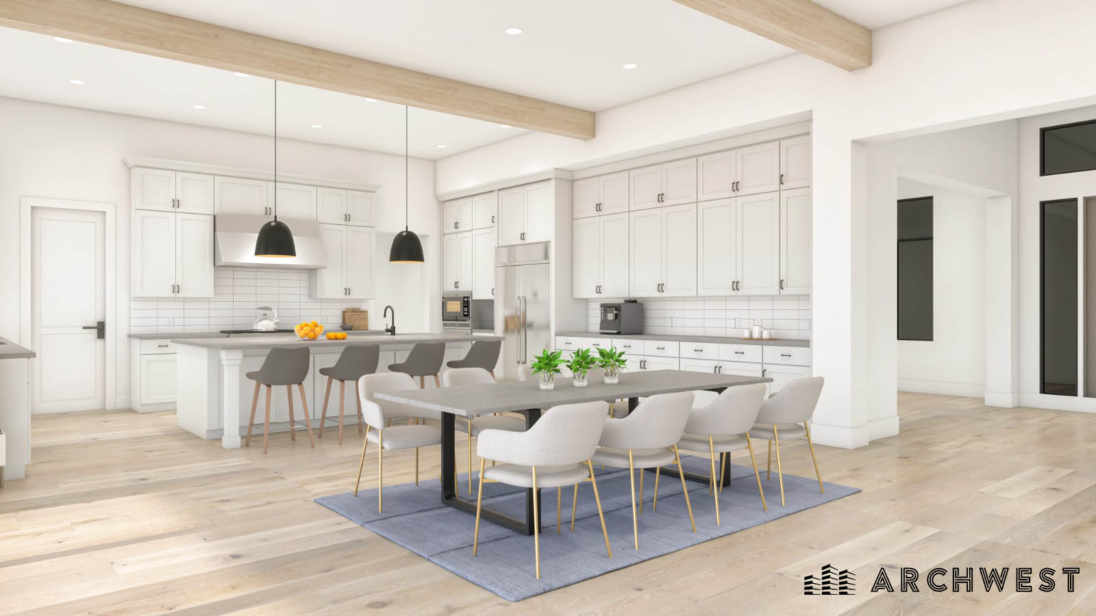 10. 3D Render of a Contemporary Style Kitchen , Arizona, USA